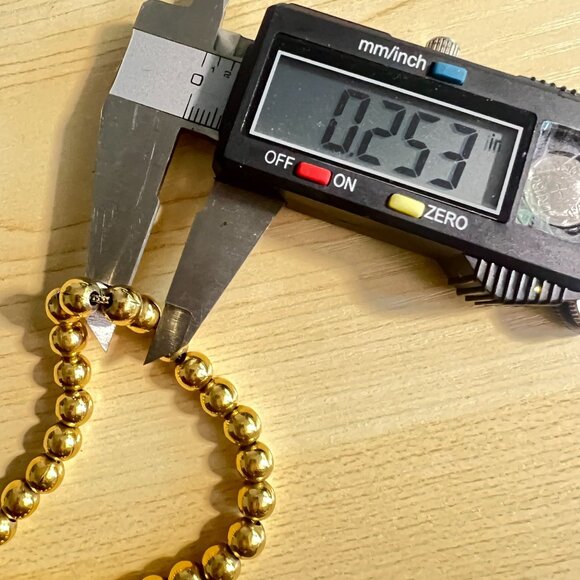 Monet Polished Gold-Tone Jewelry Beaded Necklace  with Domed Stud Earrings Set - Picture 12 of 12